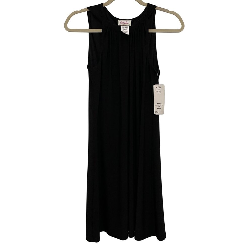 Sleeveless‎ Halter Black Midi Dress By Ivy Lane Womens Size M USA Made NWT